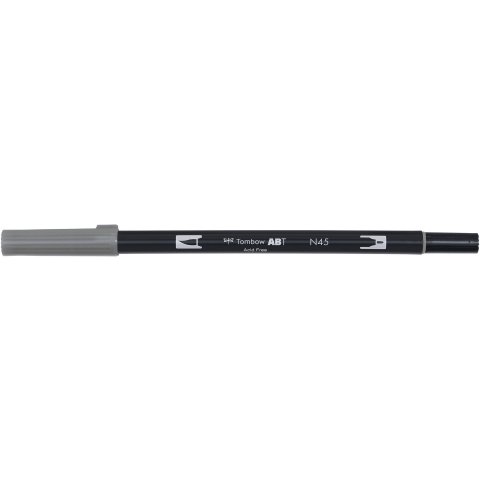 Tombow Dual Brush Pen ABT, 2 puntas: Pincel/fino Bolígrafo, gris frío 10