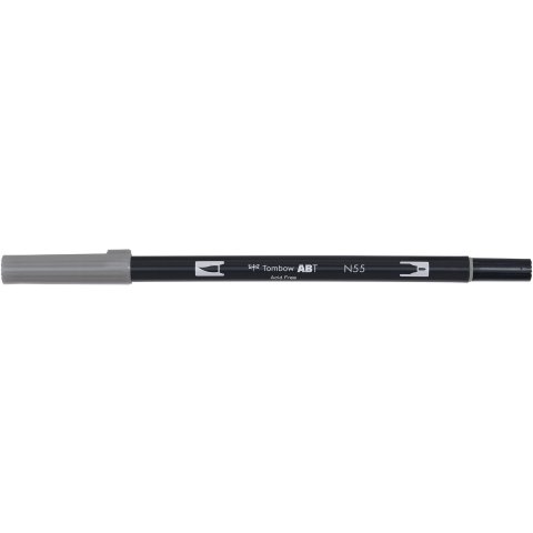 Tombow Dual Brush Pen ABT, 2 Spitzen: Pinsel/fein Stift, cool grey 7