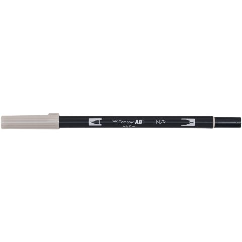 Tombow Dual Brush Pen ABT, 2 tips: Brush/Fine pen, warm grey 2