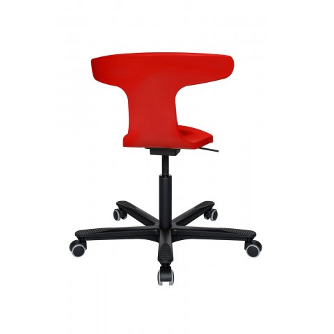 Wagner Office swivel chair W-ork low 450-620 x 400 x 370 mm, seat shell red