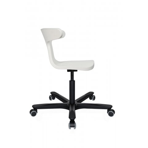 Wagner Office swivel chair W-ork low 450-620 x 400 x 370 mm, seat shell white