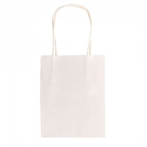 Folia Paper Bags With Twisted Paper Handle 12 x 5,5 x 15 cm, white 