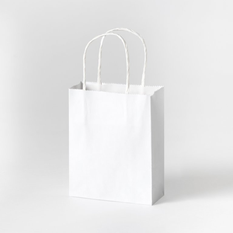 LEXININ 100 PCS Medium White Paper Gift Bags With Twist Handles, 21 X - View #9