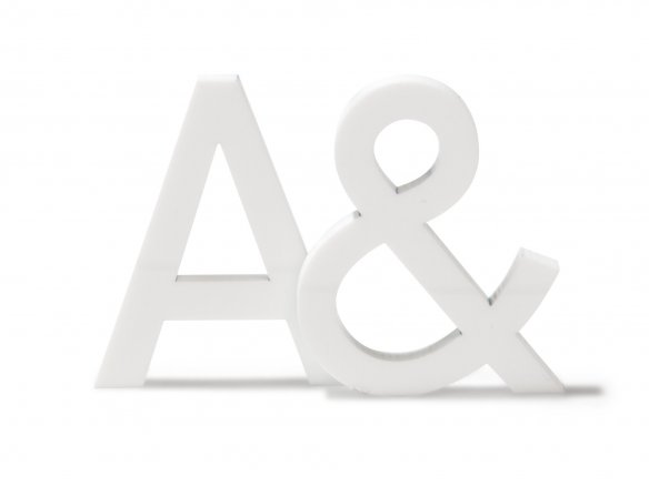 Acrylic glass letters / numerals small white