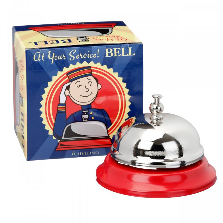 Table bell made of metal