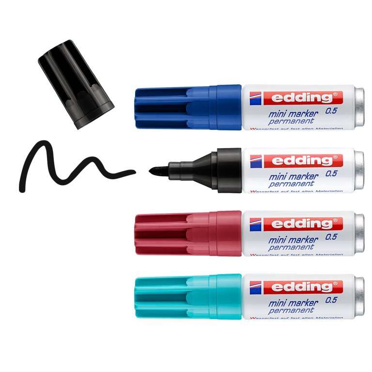 Edding rotulador permanente 0,5 Mini, set