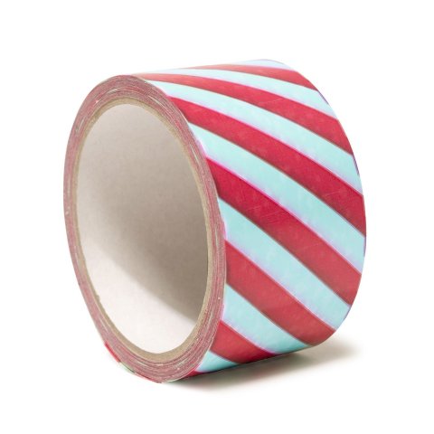 Paper Poetry decorative packaging tape 50 mm x 32 m, red/white striped