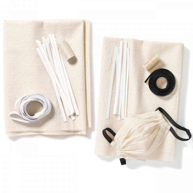Kit per il cucito fai da te con maschera a bocca e naso di fortuna (Burda tipo 2)