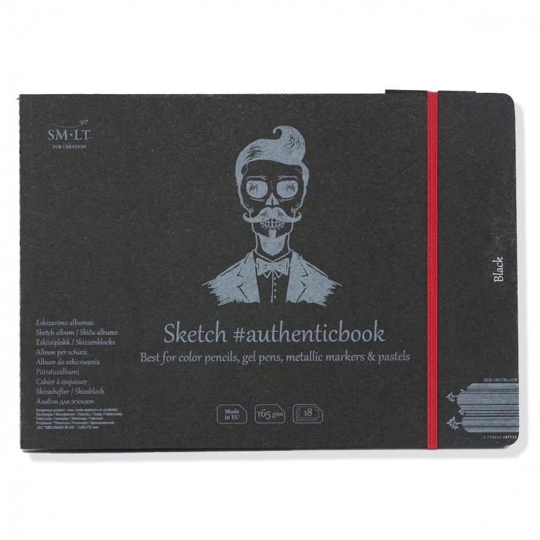 Sketchbook Nero autentico, 165 g/m²