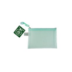Bolsa Candy EVA con cremallera (sin PVC), 128 x 183 mm para DIN A6, verde transparente