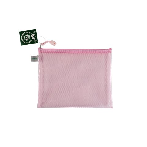 Bolsa Candy EVA con cremallera (sin PVC) 200 x 254 mm para DIN A5, rosa transparente
