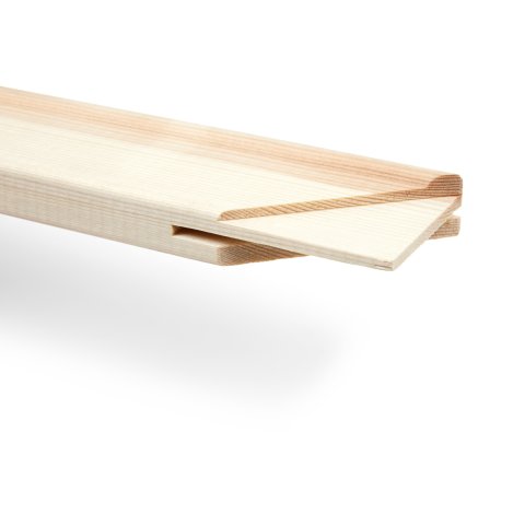 Modulor wedge frame bar, pine LH = 18 mm, LB = 44 mm, l = 1200 mm, 1 slot