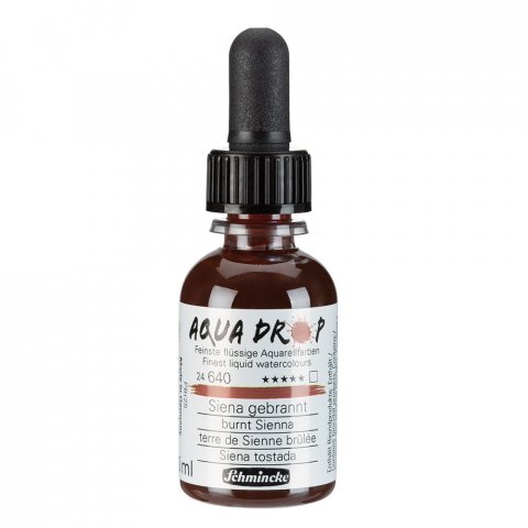 Schmincke flüssige Aquarellfarbe Aqua Drop pigmentbasiert, 30 ml, Siena gebrannt (640)
