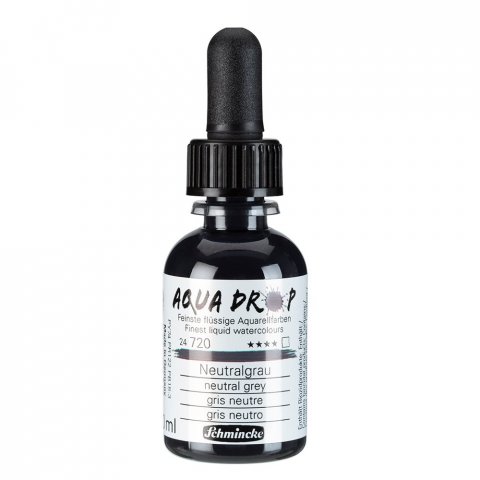Schmincke líquido de acuarela Aqua Drop a base de pigmentos, 30 ml, gris neutro (720)