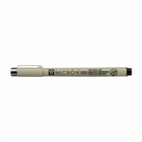 Sakura´s Micron Pigma pen pen 005, line width 0,2 mm, black