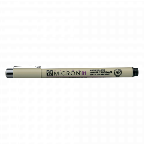 Sakura´s Micron Pigma pen pen 01, line width 0,25 mm, black