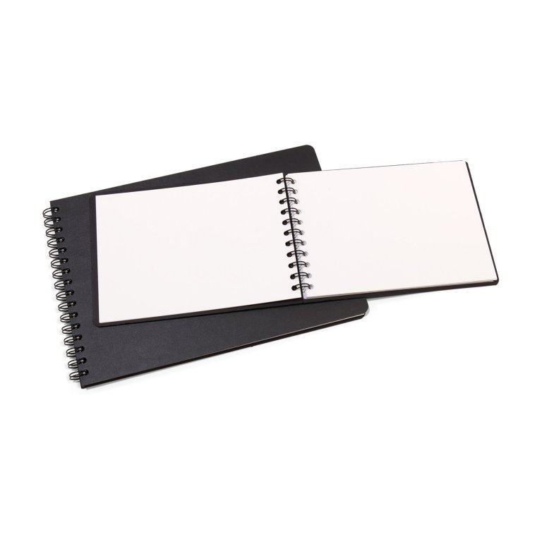 Black Watercolour Paper Sketchbook , 300GSM Watercolour Black Paper, Cotton  Black Paper, Perforated Sketchbook, Spiral Bound Black Notebook 