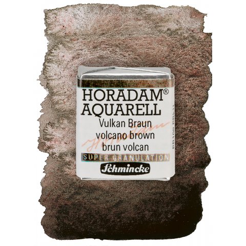 Schmincke Aquarellfarbe Horadam Super Granulation 1/2 Napf, Vulkan Braun (915)