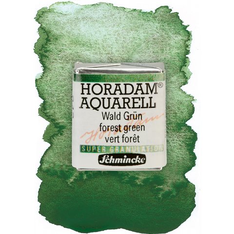 Schmincke Watercolor Horadam Super Granulation 1/2 Bowl, Forest Green (942)