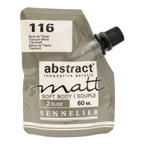Sennelier acrylic paint Abstract matte Soft Pack 60 ml, Titanium White (116)