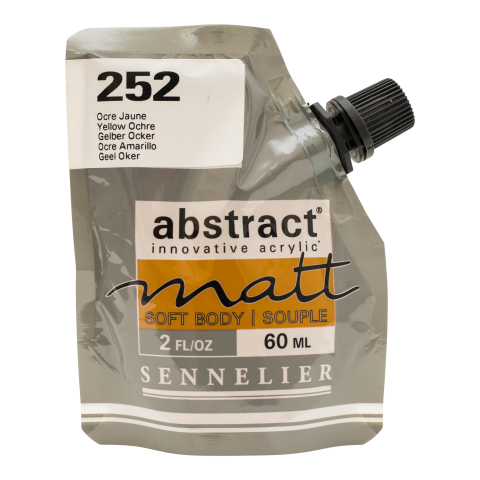 Sennelier acrylic paint Abstract matte Soft Pack 60 ml, Yellow Ocher (252)