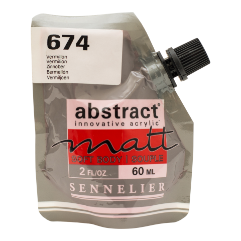 Sennelier Acrylfarbe Abstract matt Soft-Pack 60 ml, Zinnober (674)