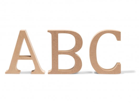 MDF Buchstaben, braun