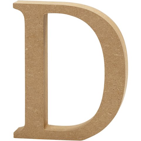 Letras MDF, marrón h=130, b=ca.115, s=20 mm, D