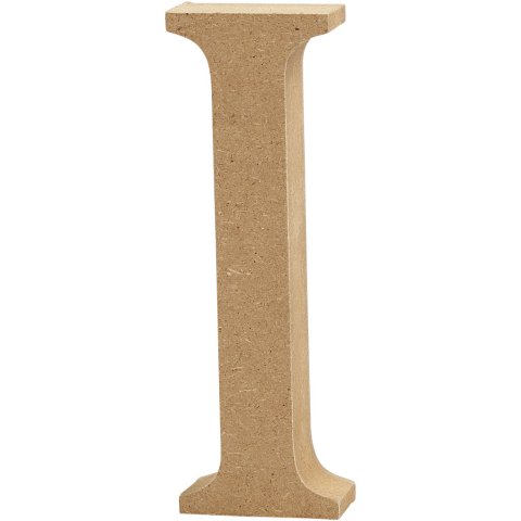 MDF letters, brown h=130, w=ca.115, th=20 mm, I