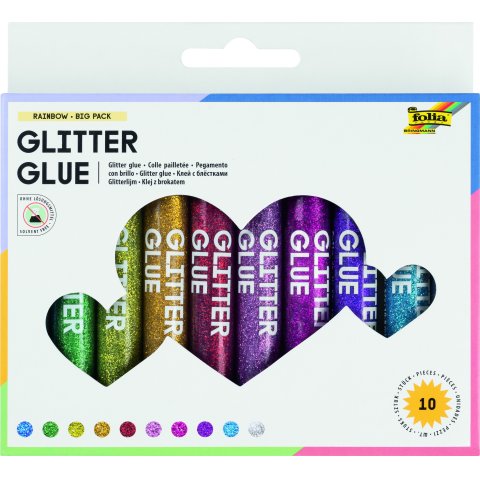 Folia Glitter-Glue crayon set