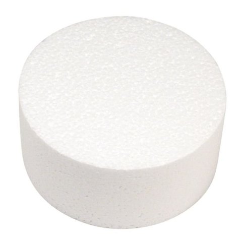 Styrofoam pane ø 150 x 70 mm, white