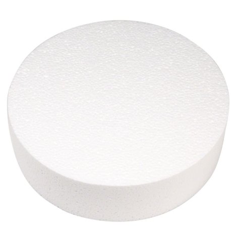 Styrofoam pane ø 250 x 70 mm, white
