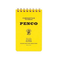 Penco blocco note con rilegatura a spirale, Taglia S, giallo