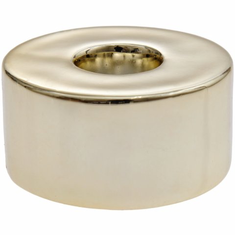 Kerzenhalter Keramik, Ø 6 cm, h = 3 cm, gold