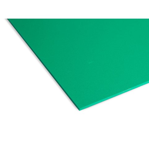 Forex color PVC foam board, coloured (custom cutting available) 3,0 x 1560 x 3050 mm, green (RAL 6024)