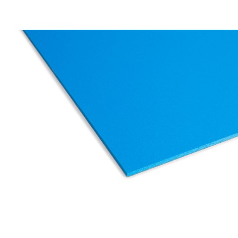 Forex color PVC foam board, coloured (custom cutting available) 3,0 x 1560 x 3050 mm, blue (RAL 5015)