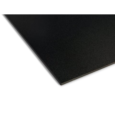 Forex color PVC foam board, coloured (custom cutting available) 3.0 x 250 x 500 mm, black (RAL 9004)