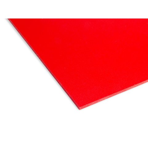 Forex colore PVC espanso rigido, colorato (taglio disponibile) 5,0 x 1560 x 3050 mm, rosso (RAL 3020)