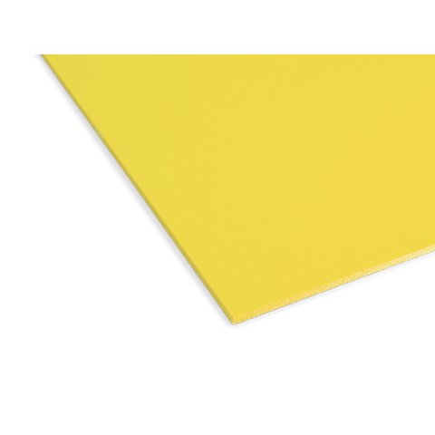 Forex colore PVC espanso rigido, colorato (taglio disponibile) 5,0 x 1560 x 3050 mm, giallo (RAL 1018)