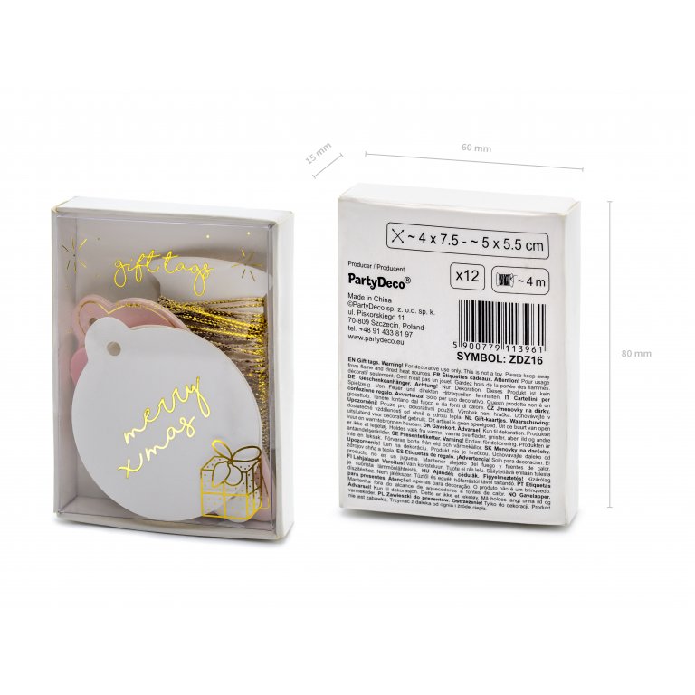 Paper gift tags, christmas