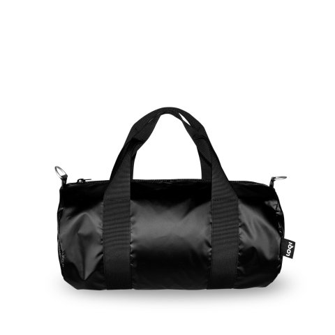 Loqi Borsa Weekender Media circa 15 x 30 x 15 cm, nero metallizzato