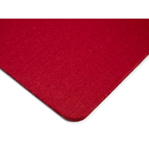 Cojín de asiento de fieltro cuadrado cuadrado, esquinas redondas, 330 x 330, rojo