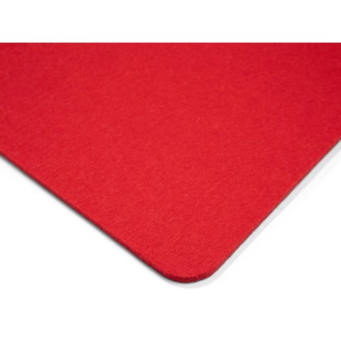 Felt seat cushion, square square, round edges, 330 x 330, vivid red