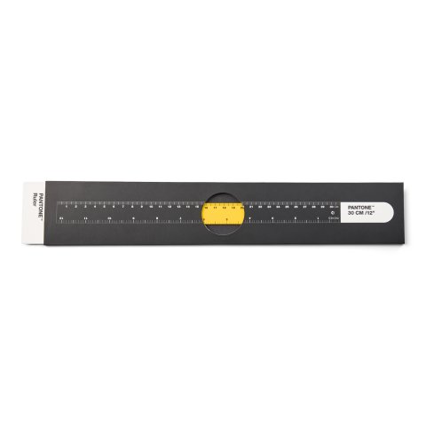 Pantone steel ruler l = 300 mm, yellow 012