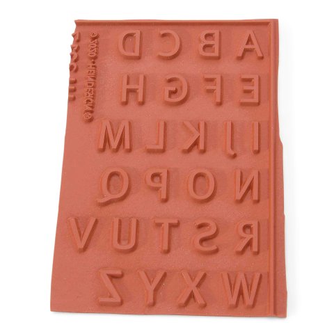 Juego de gomas para sellos temáticos, para automontaje Alfabeto (A-Z), Fuente: Meta