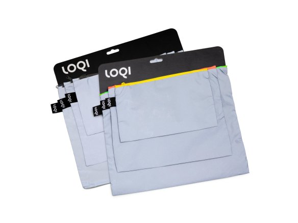 Loqi Reißverschlussbeutel Zip Pockets reflective