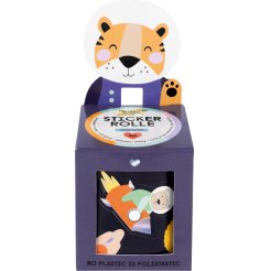 Stickerpackung, Rolle 4 m, 320 Stück, Hotfoil, Space Safari