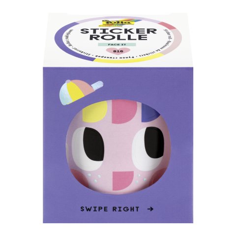 Sticker pack, roll 4 m, 816 pieces, hotfoil, faces (Face it)