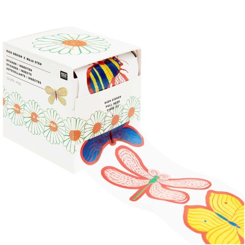 Confezione di adesivi, rotolo 100 pezzi, insetti magici Midsommar