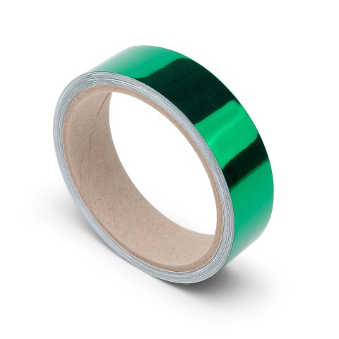 Aslan Spiegelklebeband einseitig spiegelnd CA24, PVC/PET, grün, b = 25 mm, l = 4,8 m